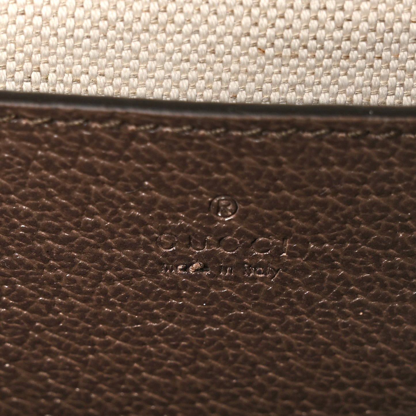 GG Supreme Monogram Textured Dollar Calfskin Web Mini Ophidia Envelope Shoulder Bag Beige Ebony New Acero