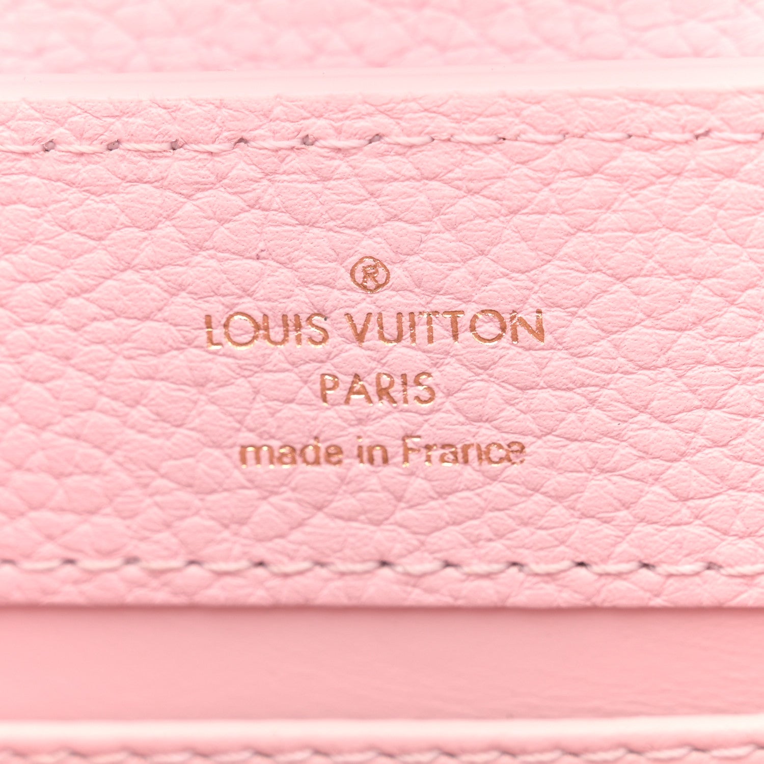 Louis Vuitton Taurillon Marble Capucines Mini Pink 6 of 9