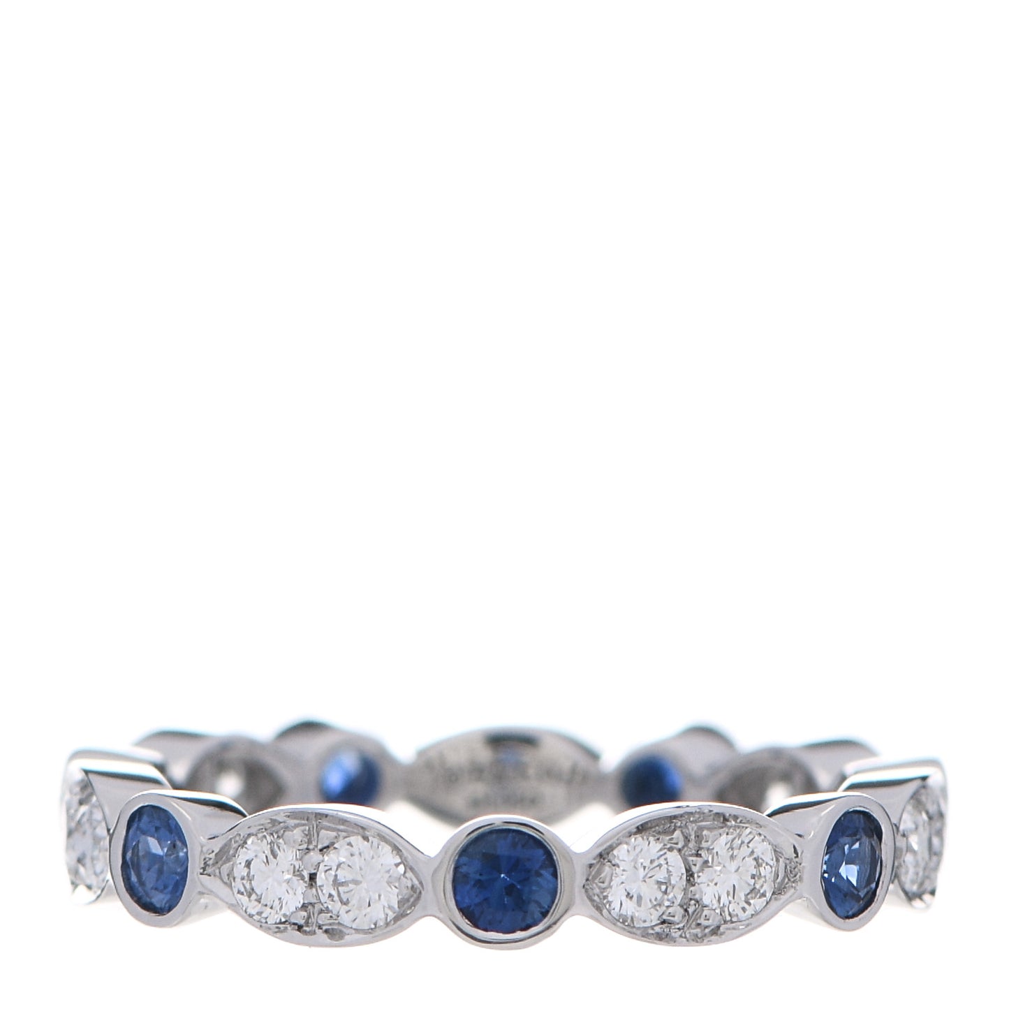 Platinum Diamond Blue Sapphire Jazz Ring 47 4