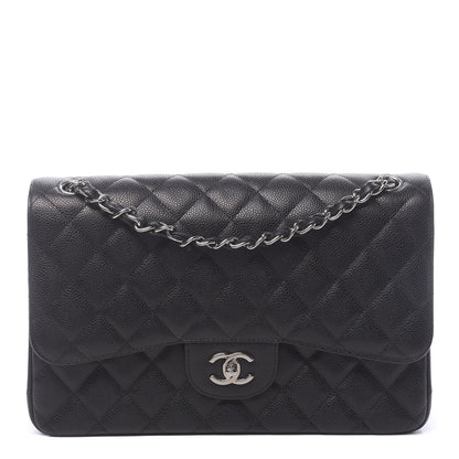 Chanel Caviar Quilted Jumbo Double Flap Black 1 of 10