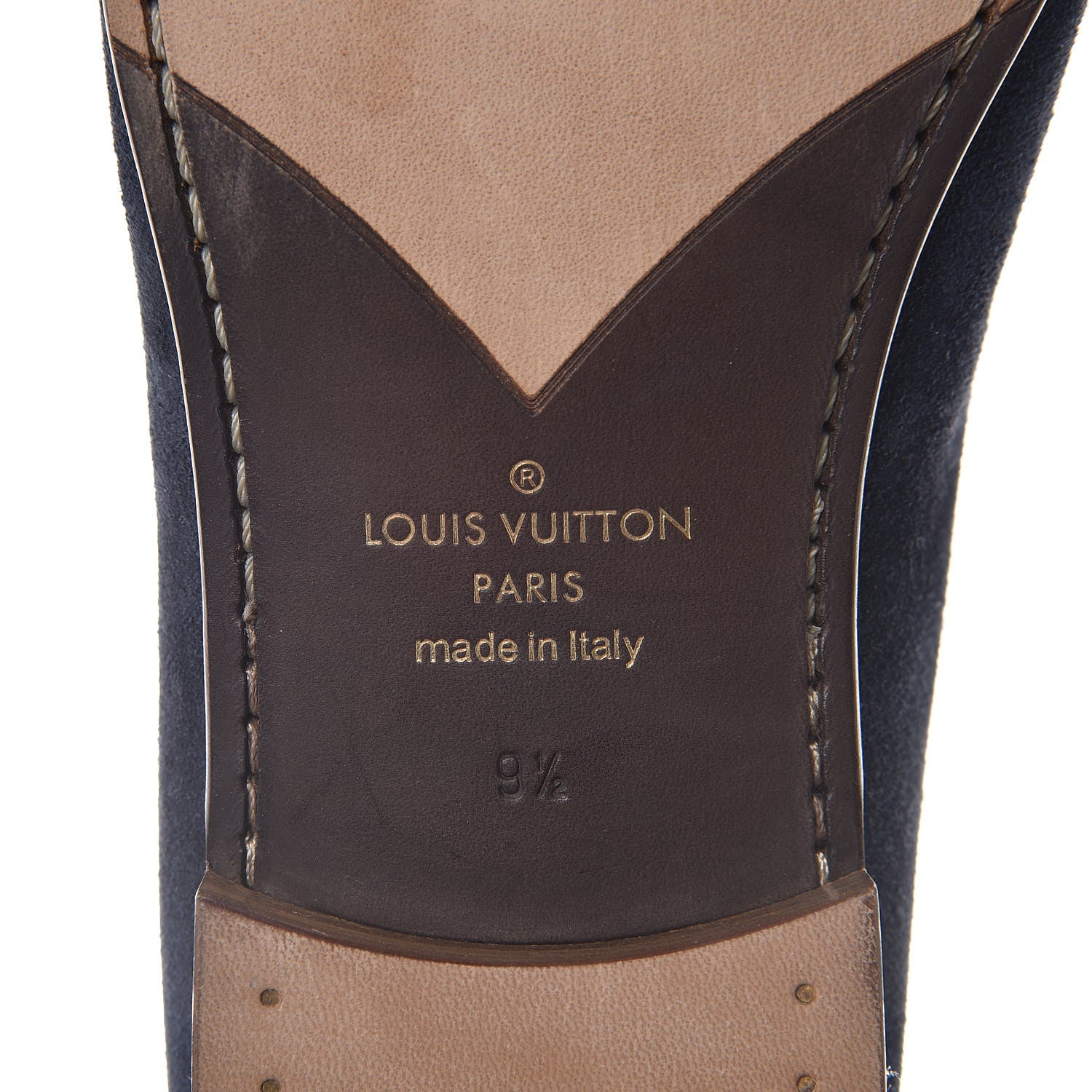 Louis Vuitton Suede Mens Montaigne Loafers 9.5 Marine 5 of 11