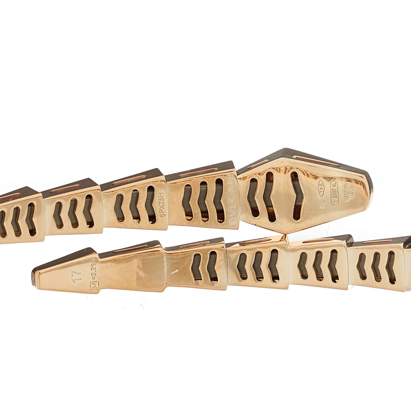 Bulgari 18K Rose Gold Serpenti Viper Bracelet M 3 of 3