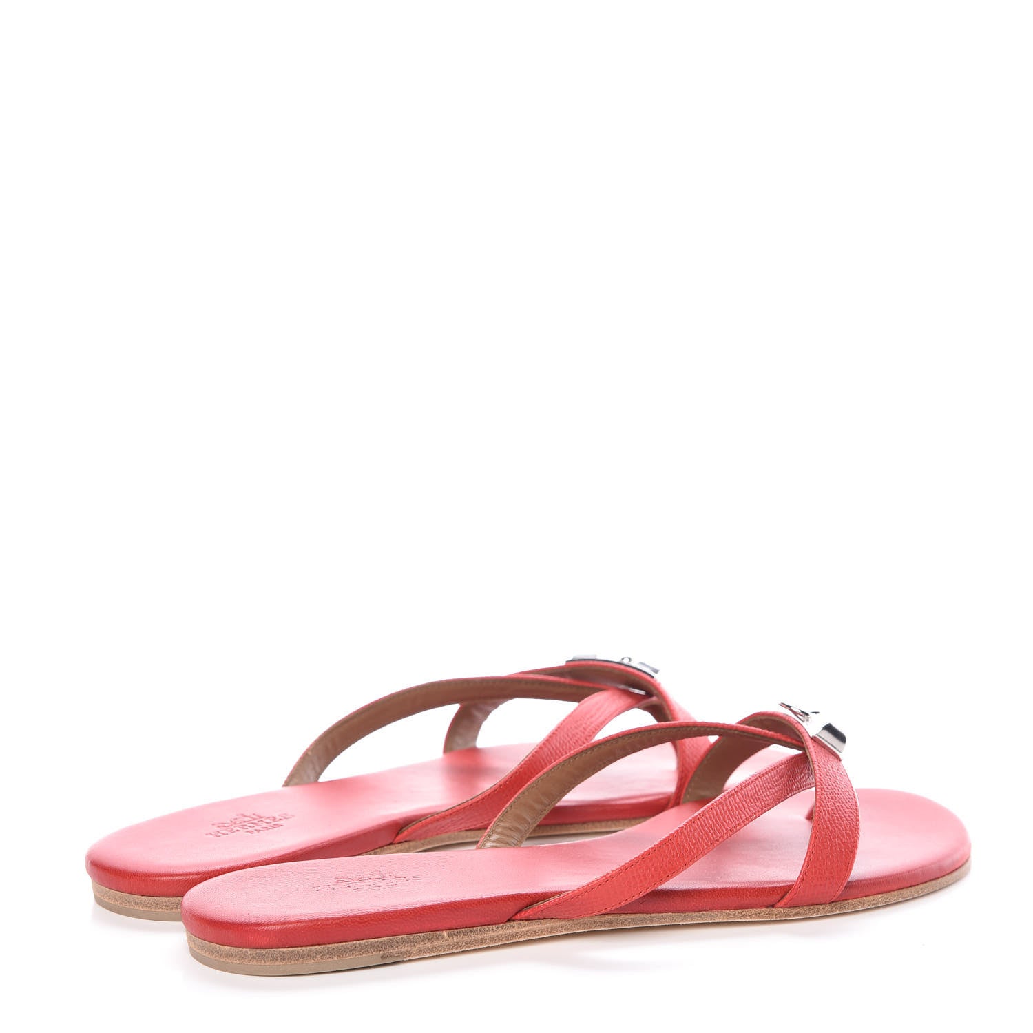 Hermes Epsom Corfou Sandals 36 Rouge 4 of 8