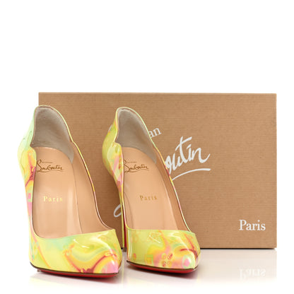 Christian Louboutin Patent Loubi Marble Hot Chick 100 Pumps 39 Multicolor 9 of 9