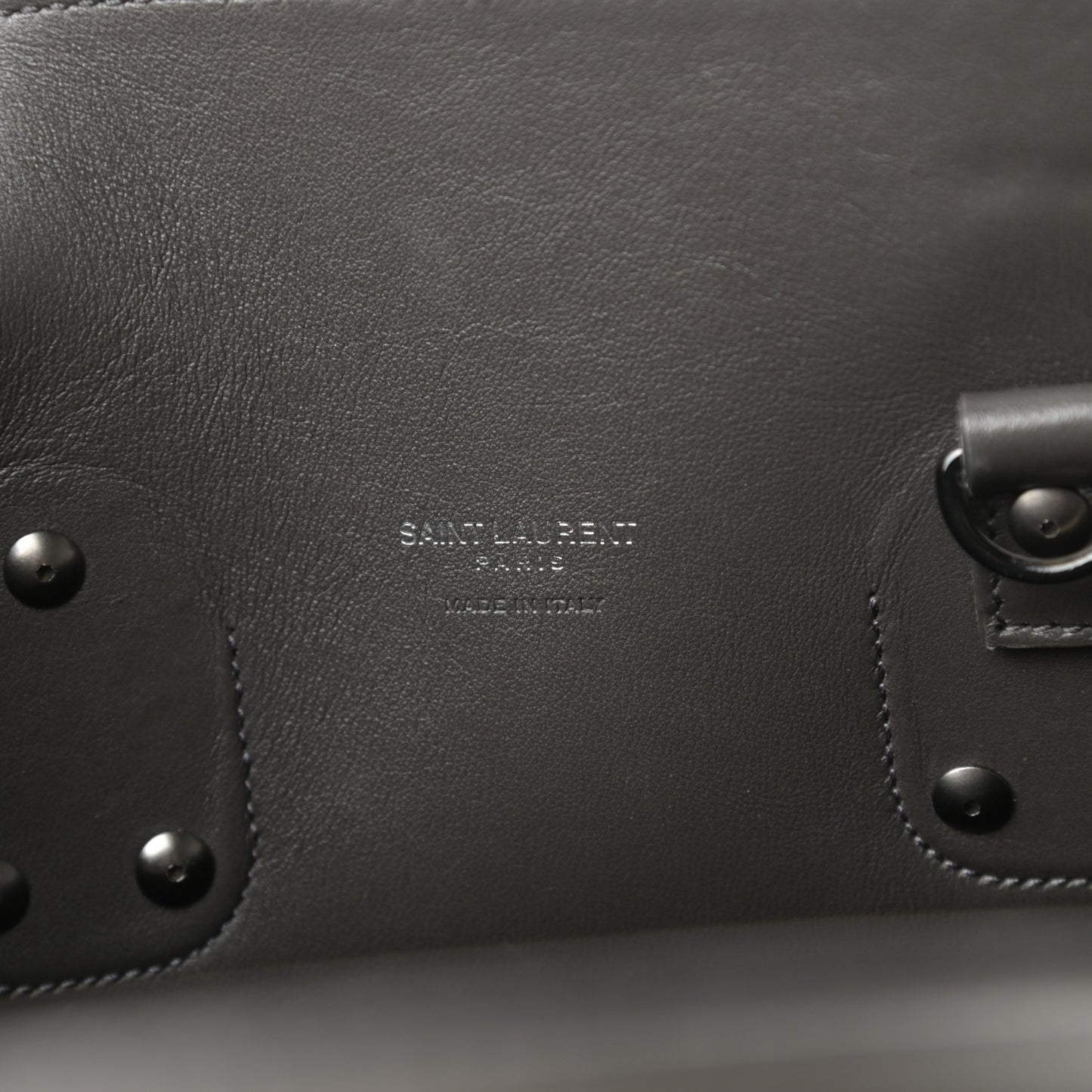 Grained Calfskin Small Sac De Jour Coal
