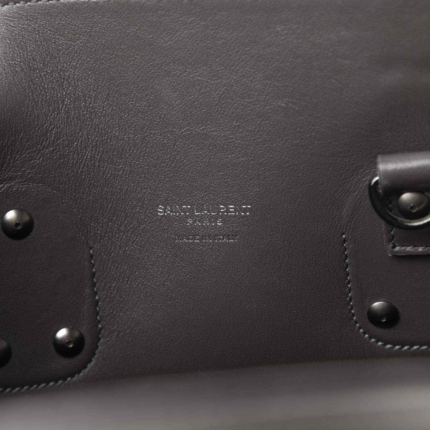 Saint Laurent Grained Calfskin Small Sac De Jour Coal 6 of 13