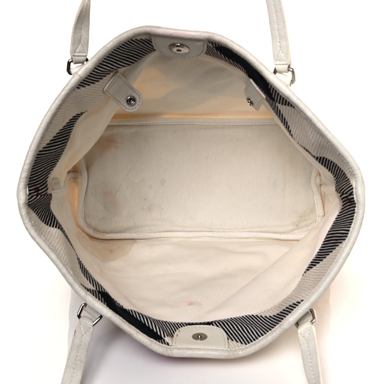 Burberry Canvas Confetti Heart Medium Cantley Tote White 9 of 20