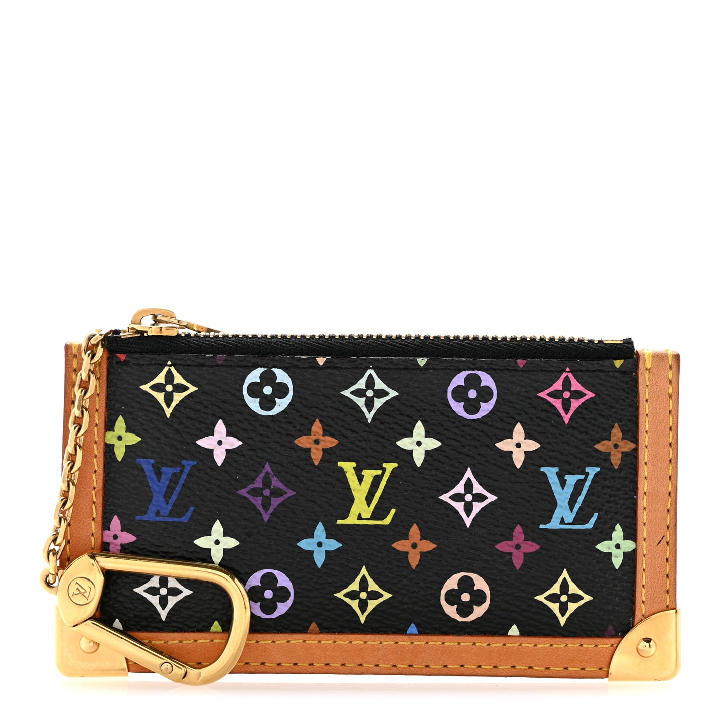 Monogram Multicolor Key Pouch Black
