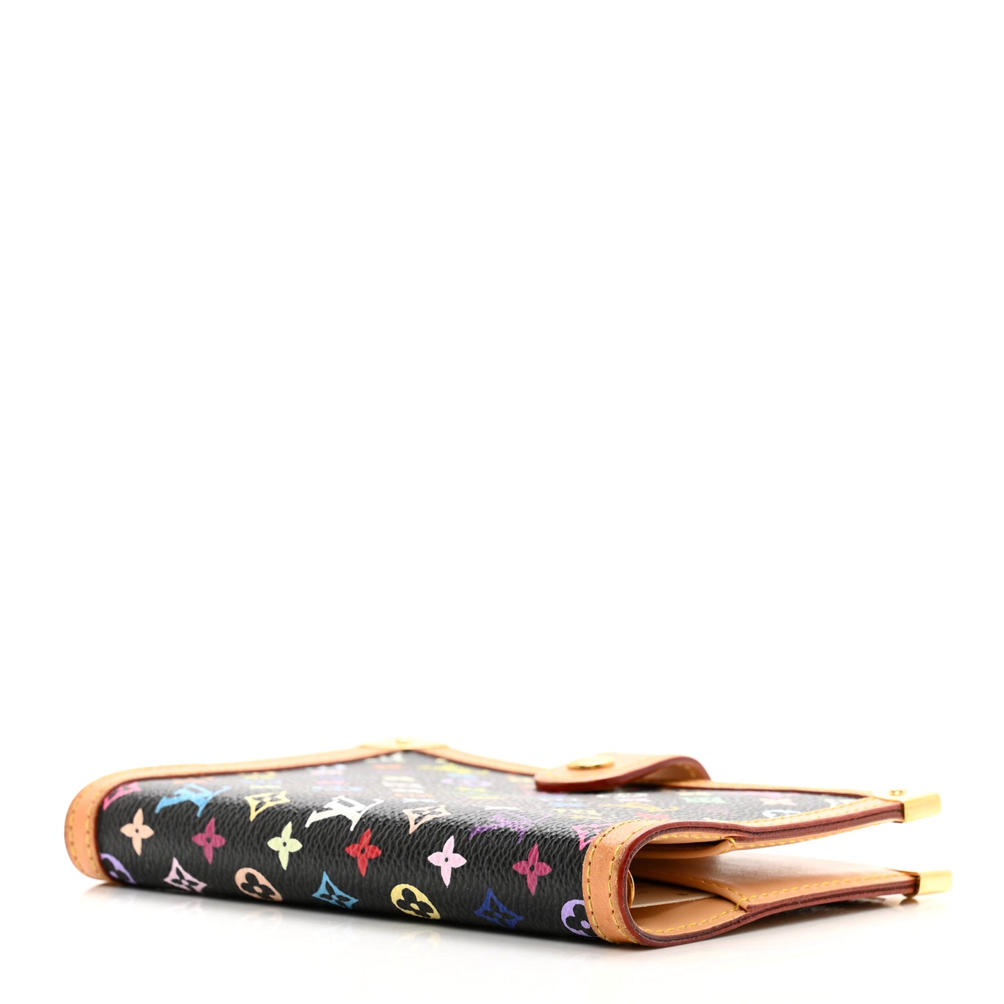 Monogram Multicolor Small Ring Agenda Cover Black