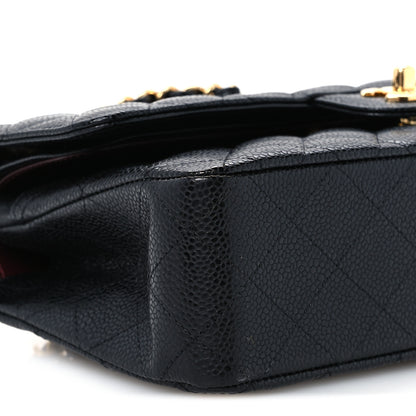 Chanel Caviar Quilted Medium Double Flap Black 9 of 10