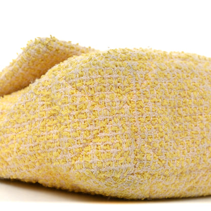 Chanel Tweed Quilted Medium Chanel 19 Flap Yellow Pink 9 of 10