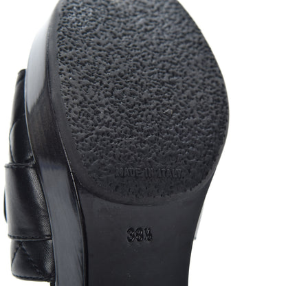 Chanel Lambskin Quilted Wooden Mules 38.5 Black 9 of 11