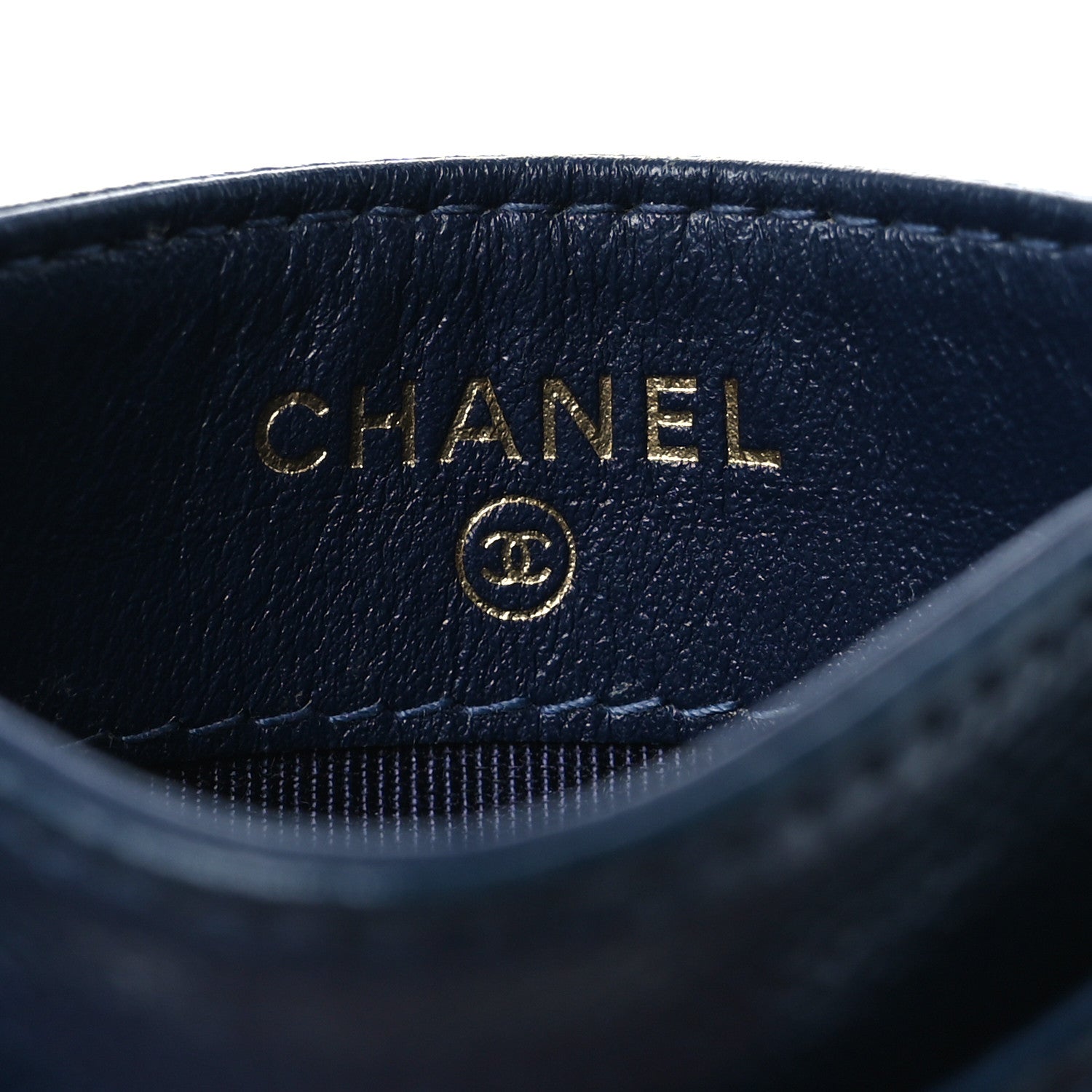 Chanel Caviar Quilted Card Holder Navy 8 of 14