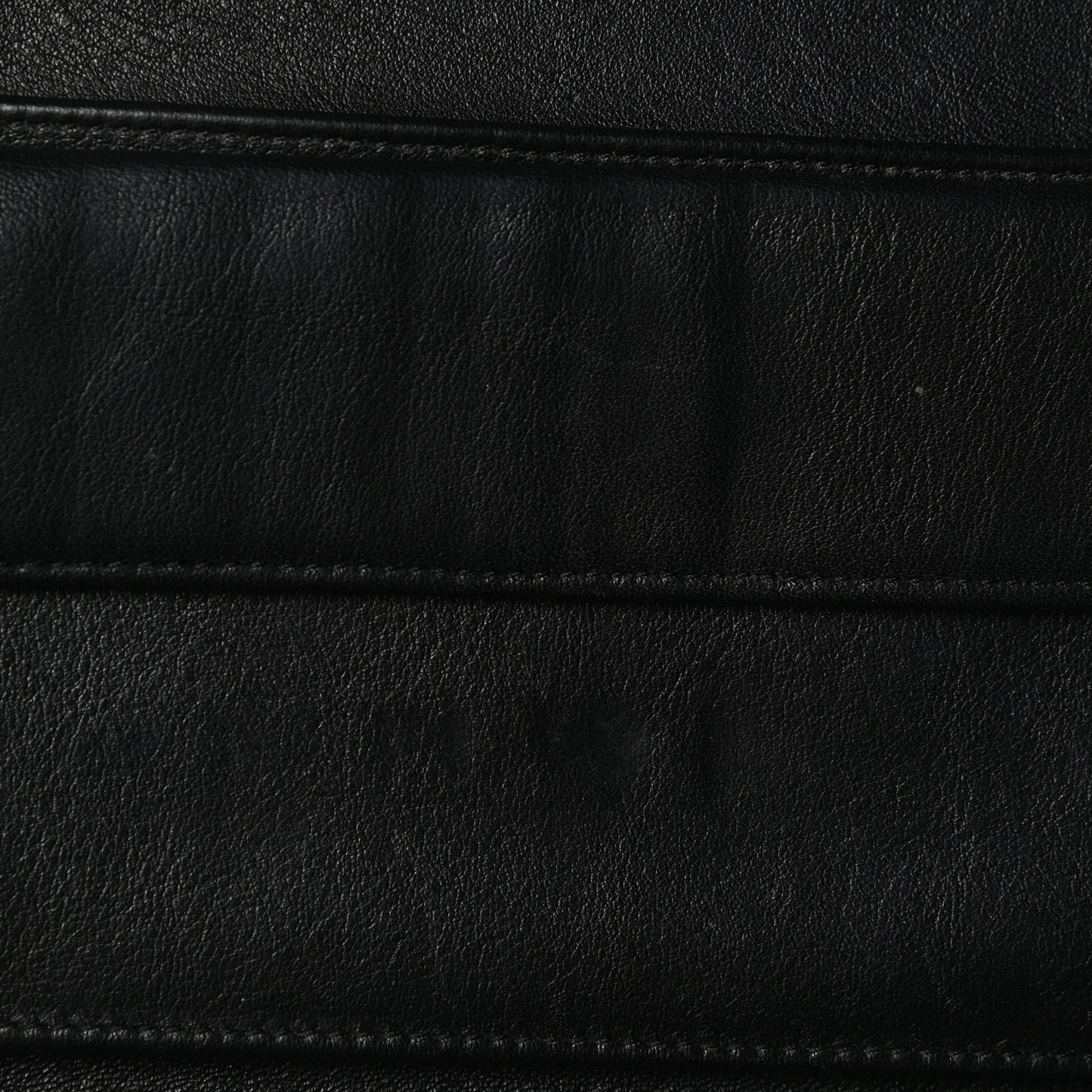 Patent Goatskin Large Flap Wallet Dark Brown