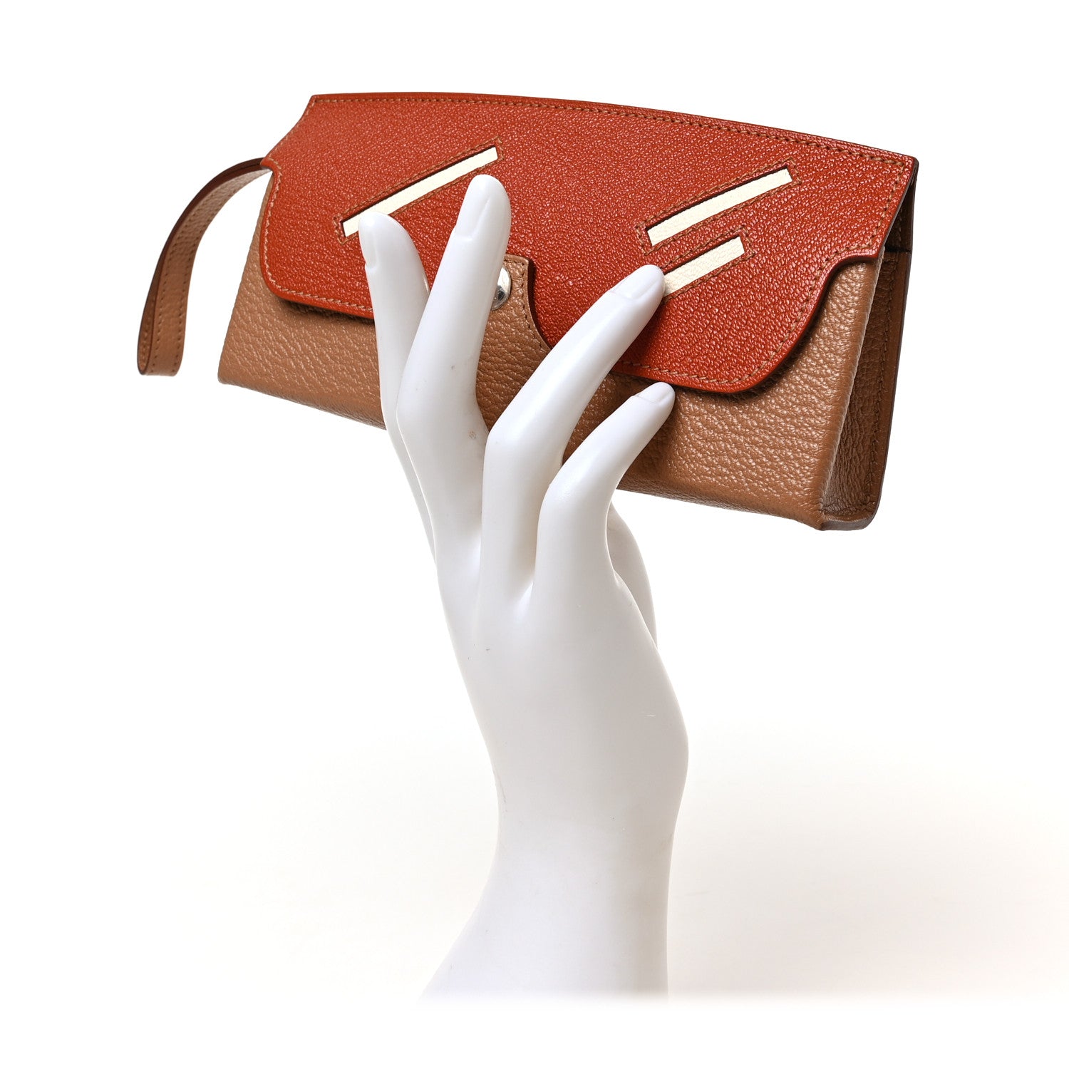 Hermes Chevre Mysore In-The-Loop Wink Glasses Case Quebracho Cuivre 2 of 7