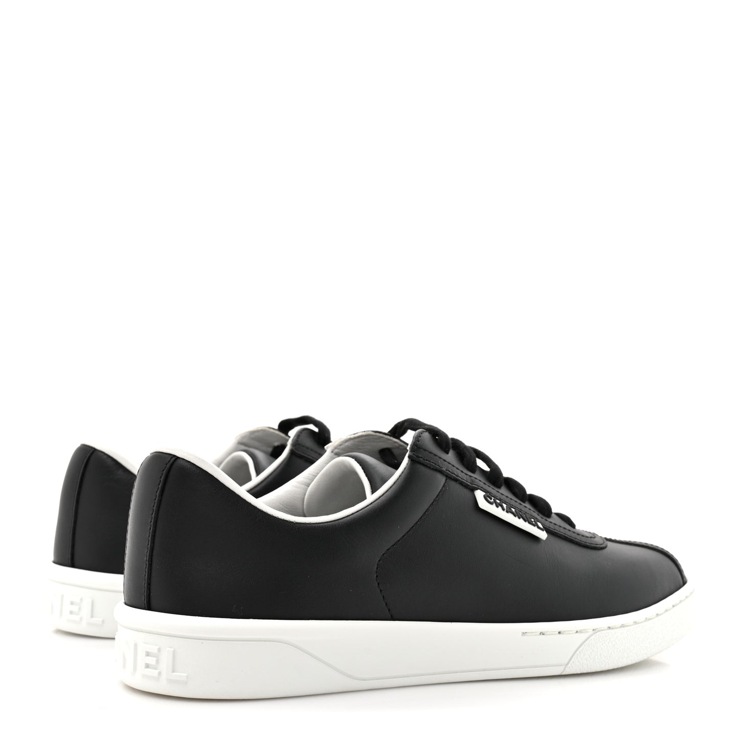 Calfskin CC Womens Sneakers 37 Black