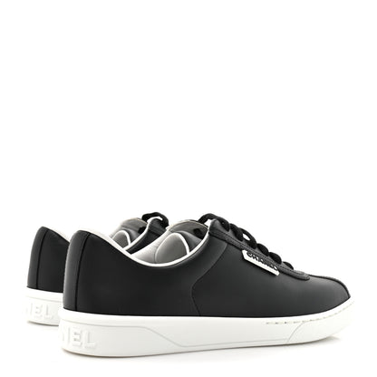 Chanel Calfskin CC Womens Sneakers 37 Black 6 of 10