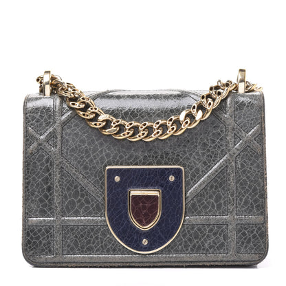 Christian Dior Ceramic Effect Deerskin Diorama Club Bag Dark Grey 1 of 11