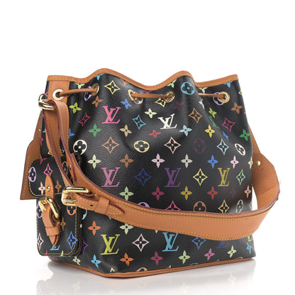Louis Vuitton Monogram Multicolor Petit Noe Black 4 of 12
