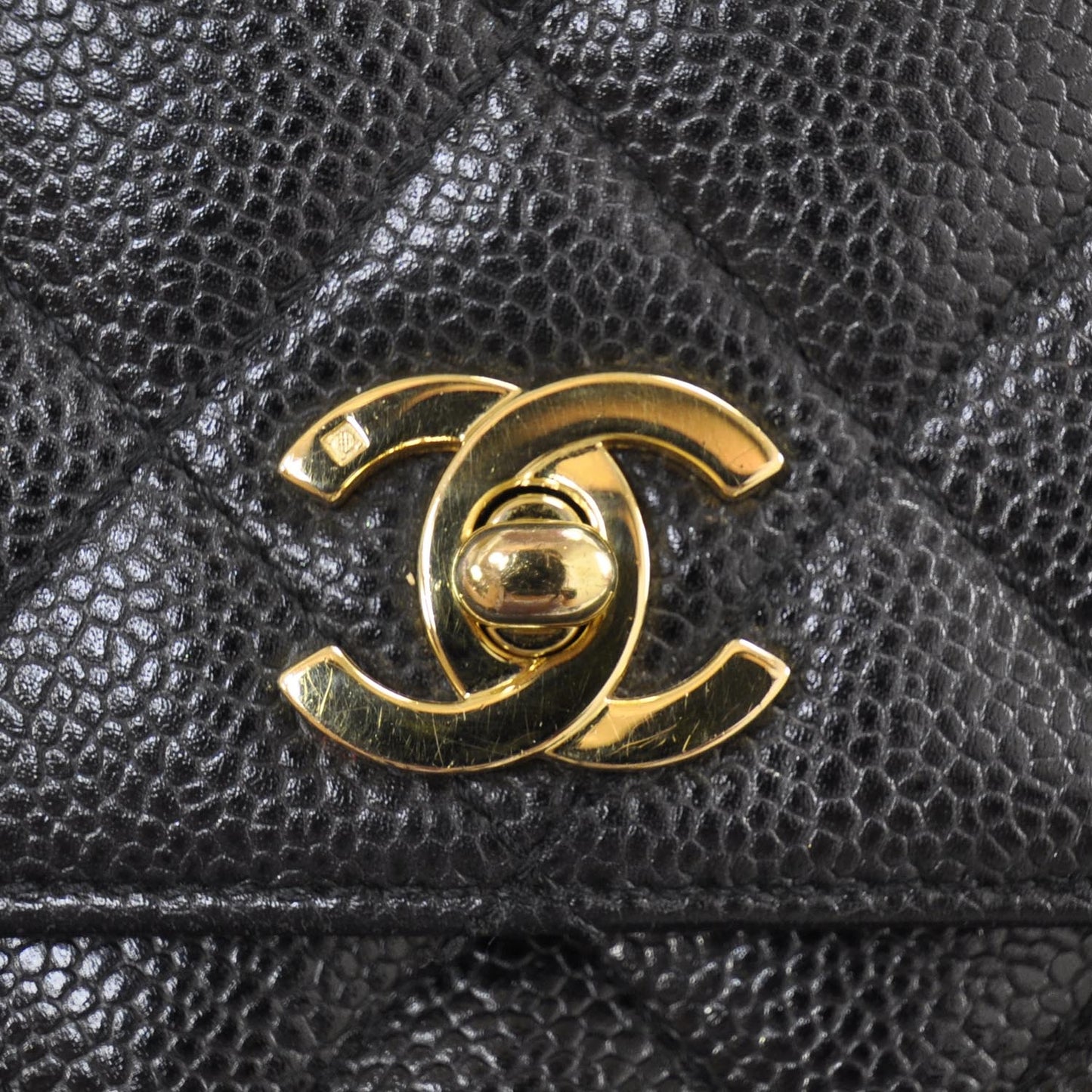 Caviar Kelly Jumbo Flap Bag Black GHW