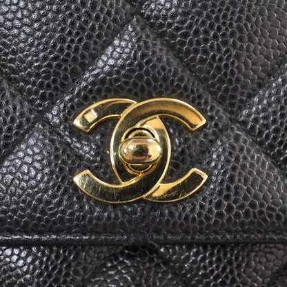 Chanel Caviar Kelly Jumbo Flap Bag Black GHW 9 of 9