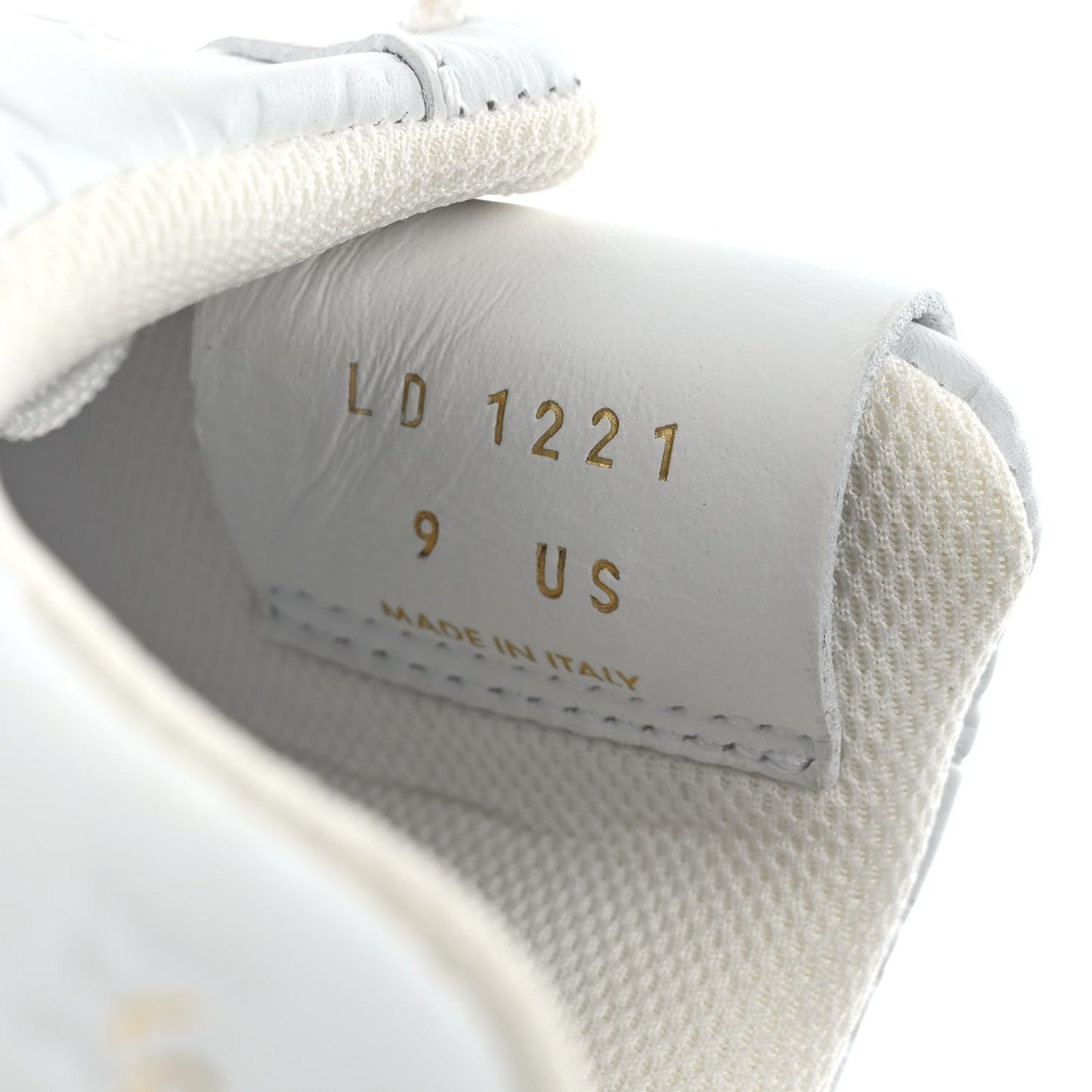 X NIKE AIR FORCE 1 Calfskin Monogram Mens Low Top Sneakers 9 White