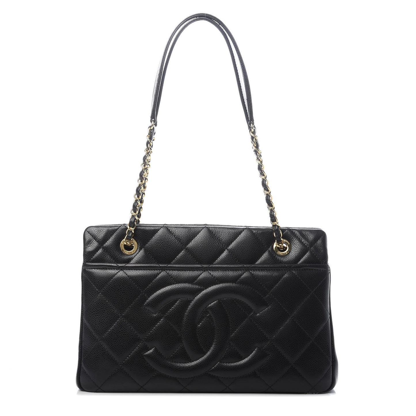Caviar Quilted Timeless CC Soft Tote Black