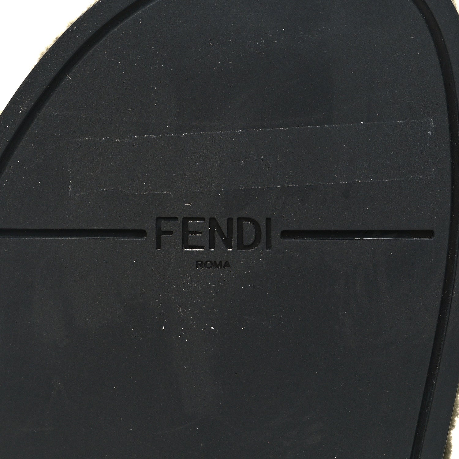 Fendi Shearling FF Fendi Feel Sandals 36 Illinois Military 7 of 10