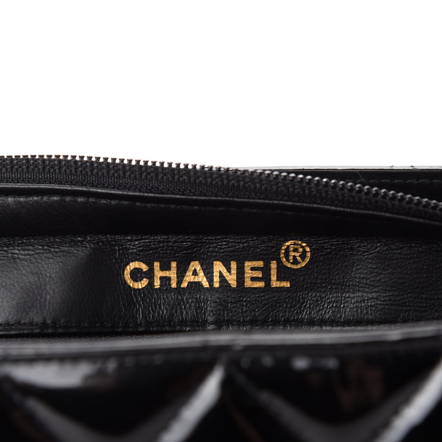 Patent Quilted Tote Black