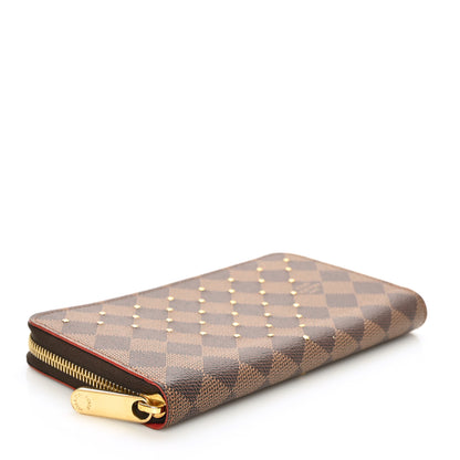 Louis Vuitton Damier Ebene Studded Zippy Wallet Cherry 4 of 6