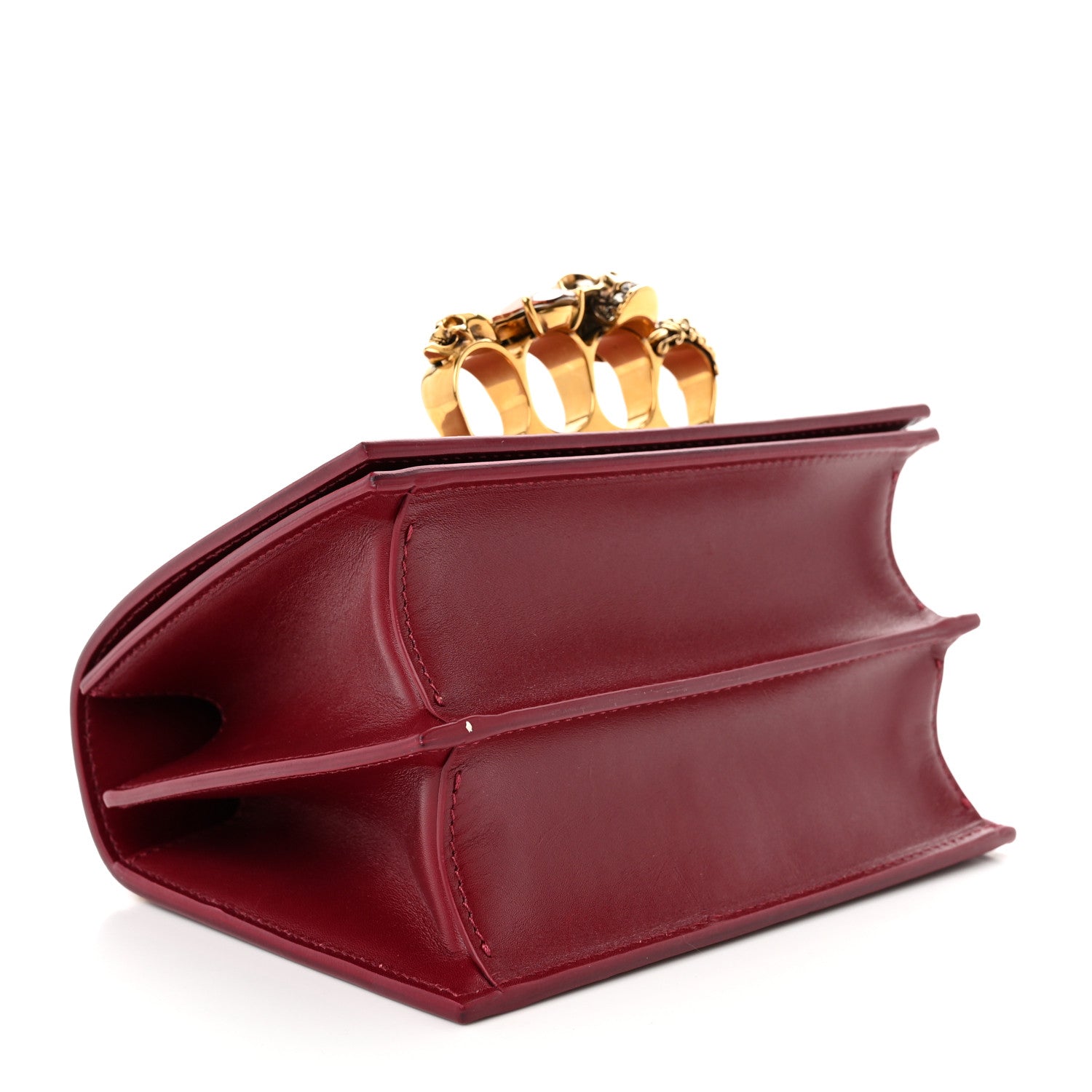 Alexander McQueen Calfskin Knuckle Crossbody Red 4 of 13