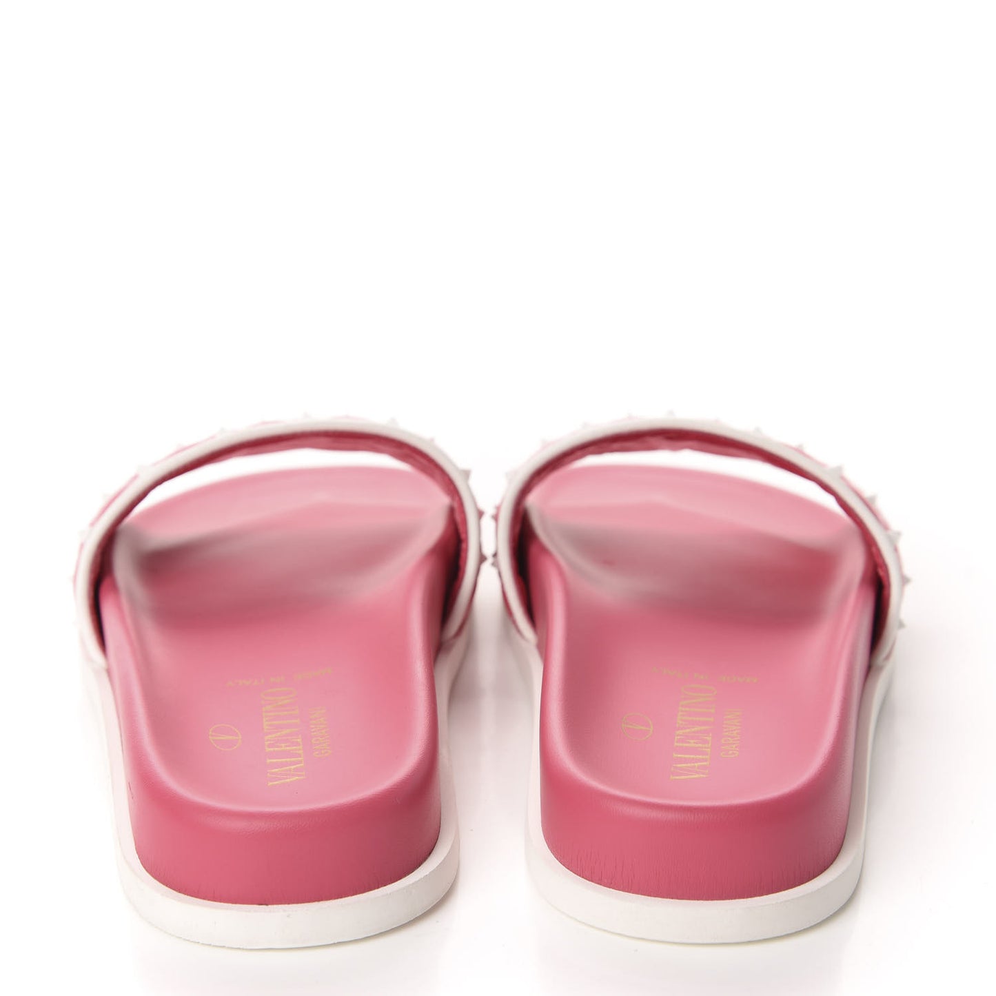 Nappa Free Rockstud Spike Slide Sandals 35.5 Shadow Pink
