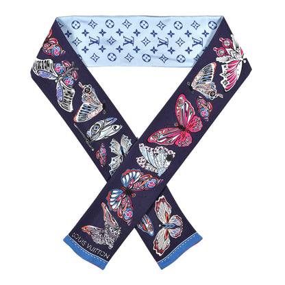 Louis Vuitton Silk Monogram World Of Love Bandeau Navy 1 of 3