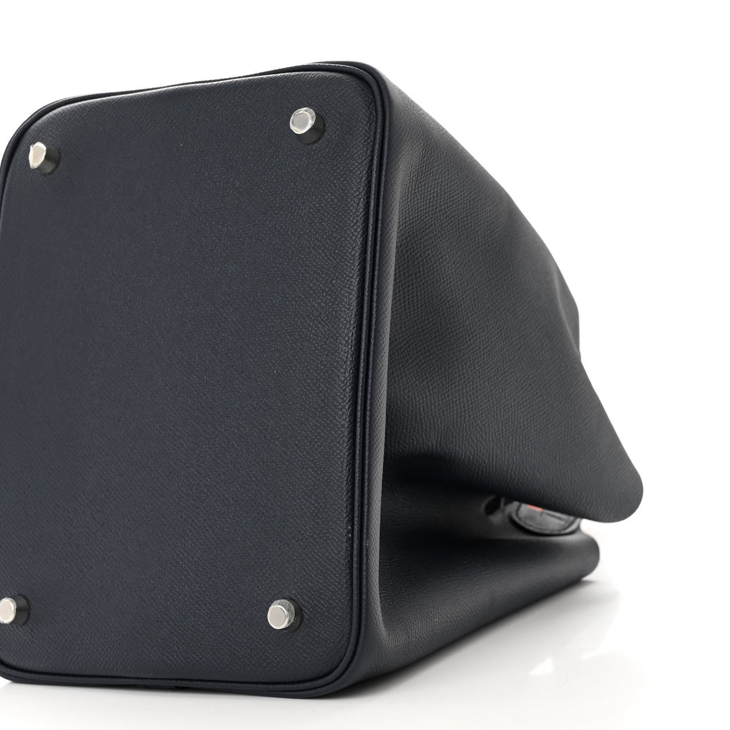 Epsom Tressage De Cuir Picotin Lock 22 MM Bleu Indigo Black Terre Battue