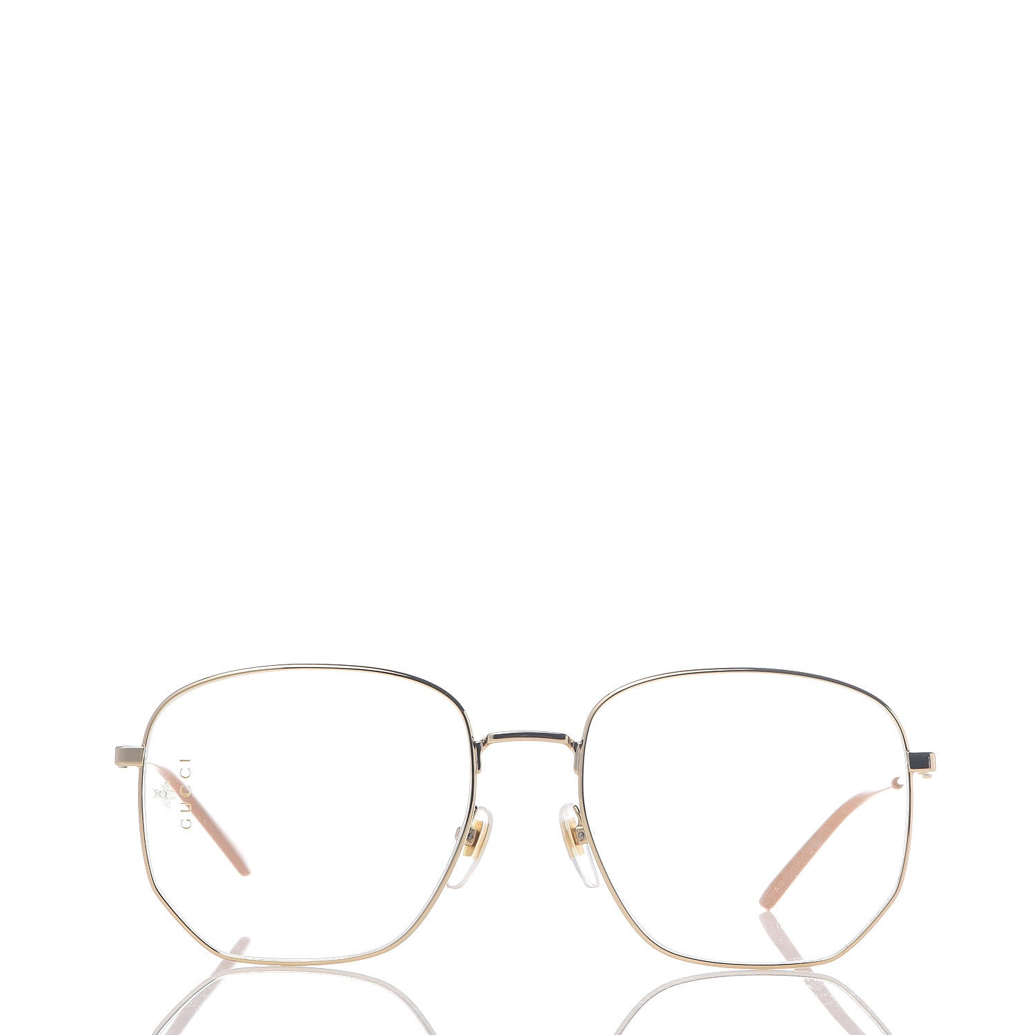 Gucci Oversized Sunglasses GG0396S Gold 2 of 7
