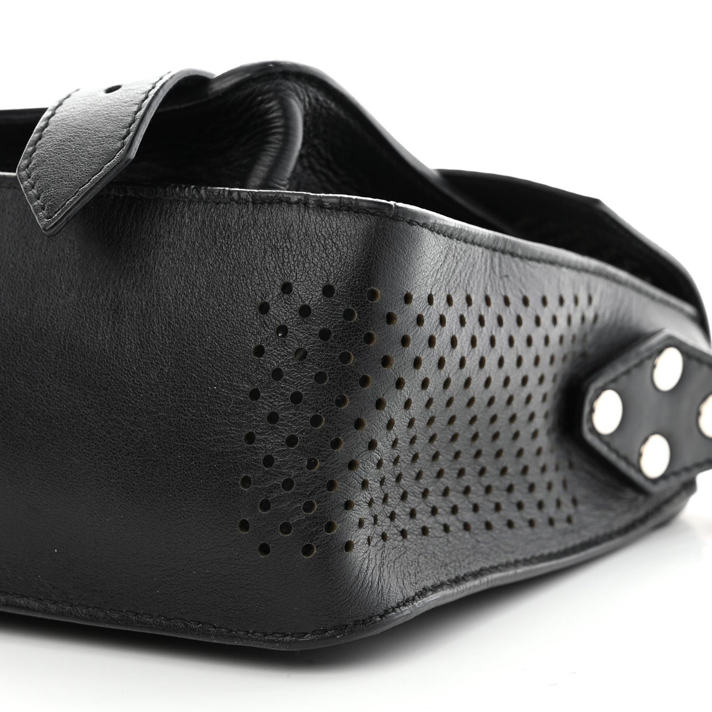 Lambskin Perforated Tiny PS1 Satchel Black
