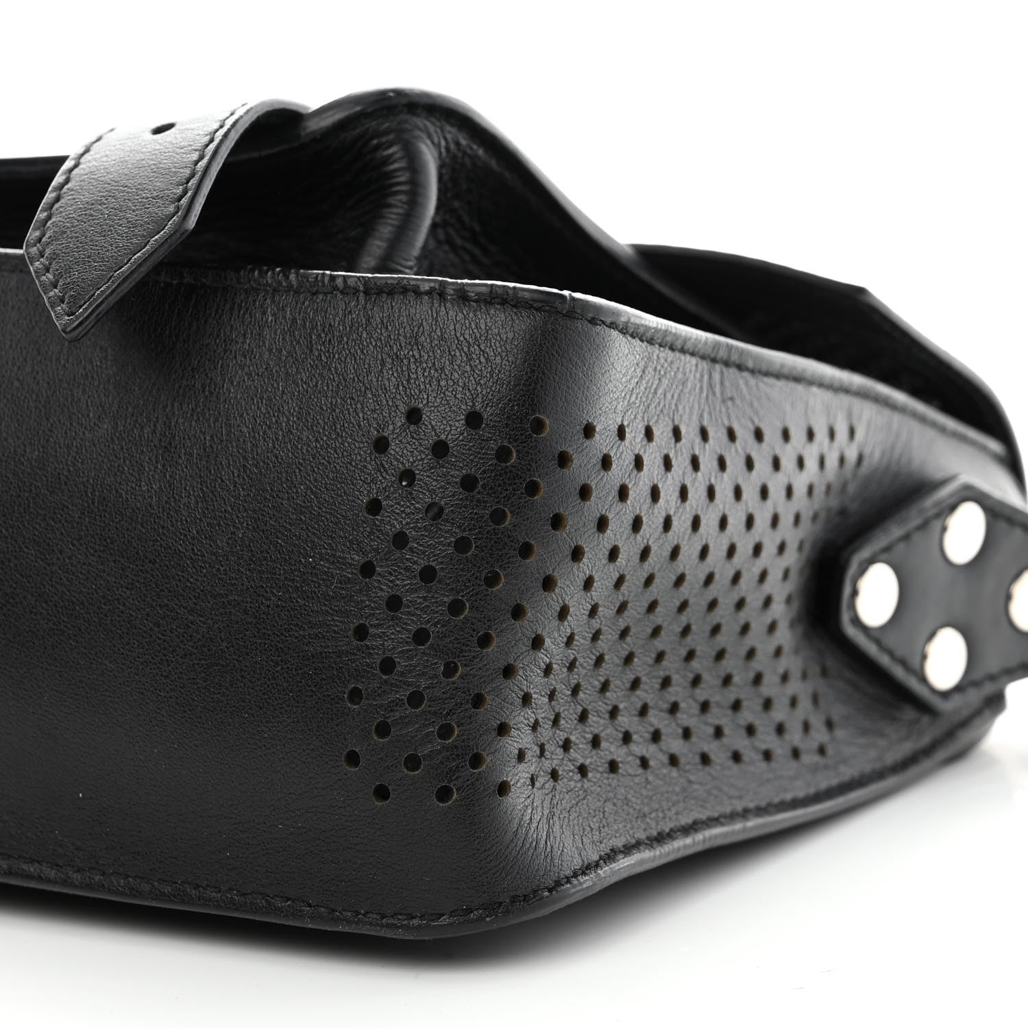 Proenza Schouler Lambskin Perforated Tiny PS1 Satchel Black 11 of 12