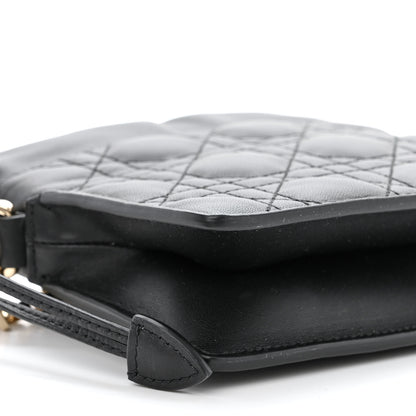 Christian Dior Lambskin Cannage Milly Mini Drawstring Bag Black 9 of 10