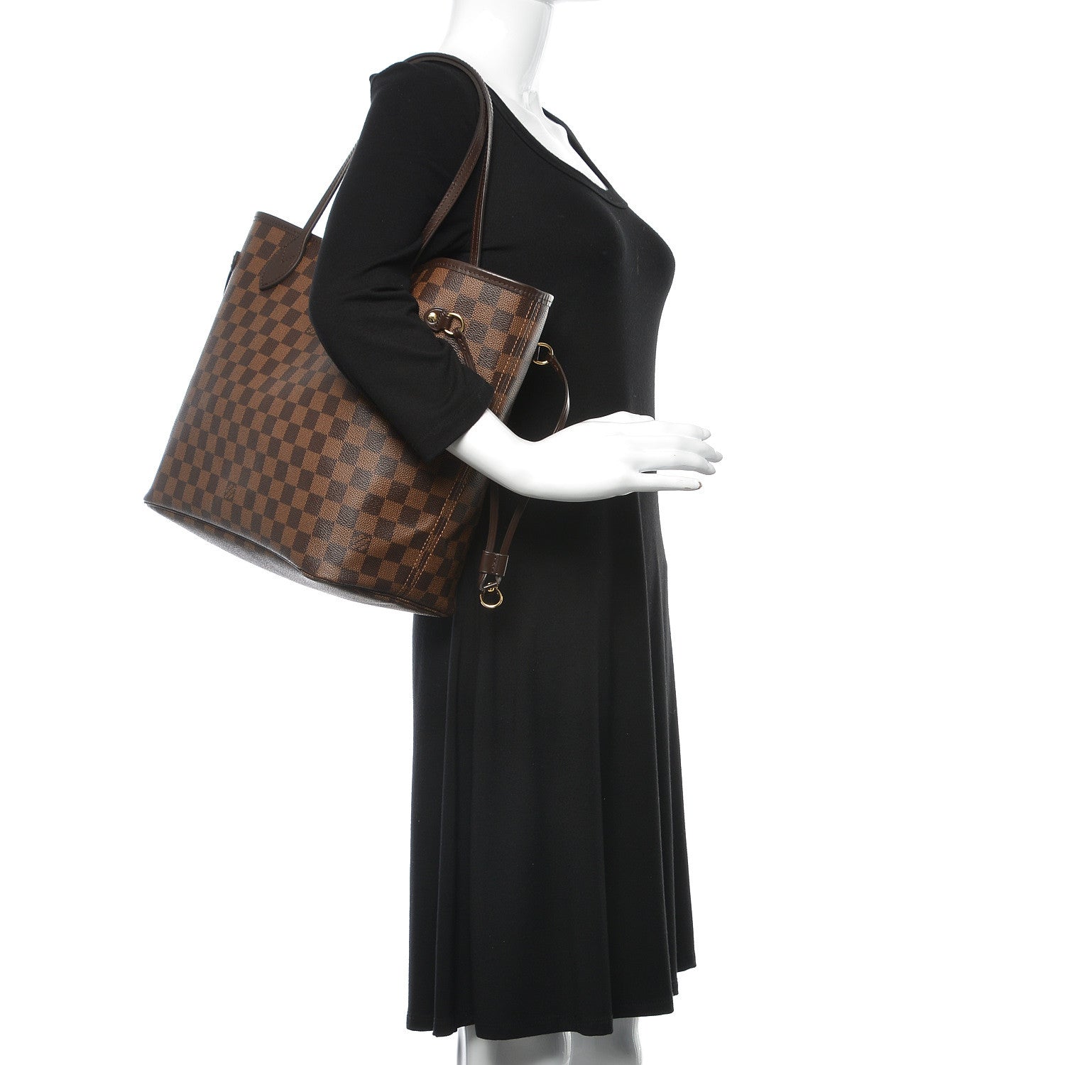 Louis Vuitton Damier Ebene Neo Neverfull MM Rose Ballerine 2 of 10