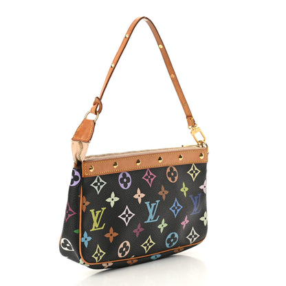 Louis Vuitton Monogram Multicolor Pochette Accessories Black 3 of 11