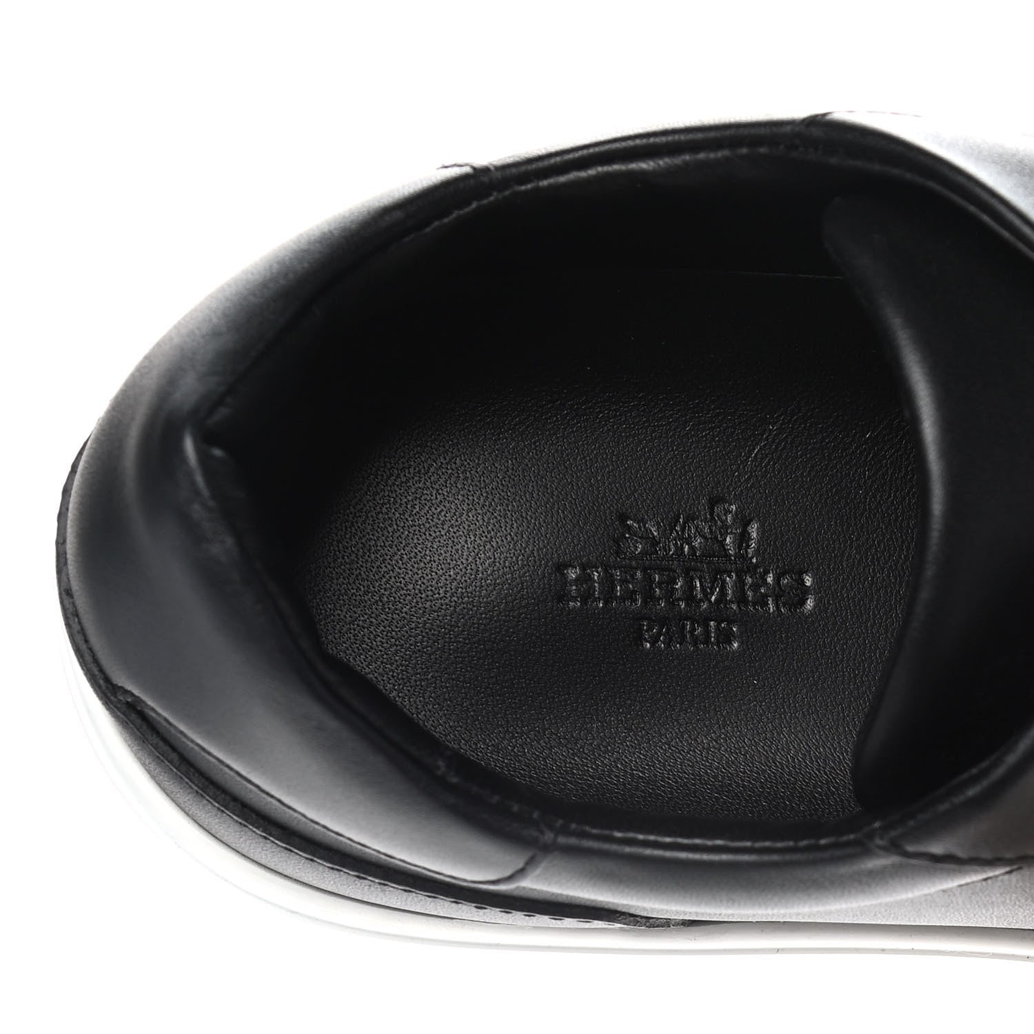 Hermes Calfskin Day Sneakers 38 Black 8 of 12