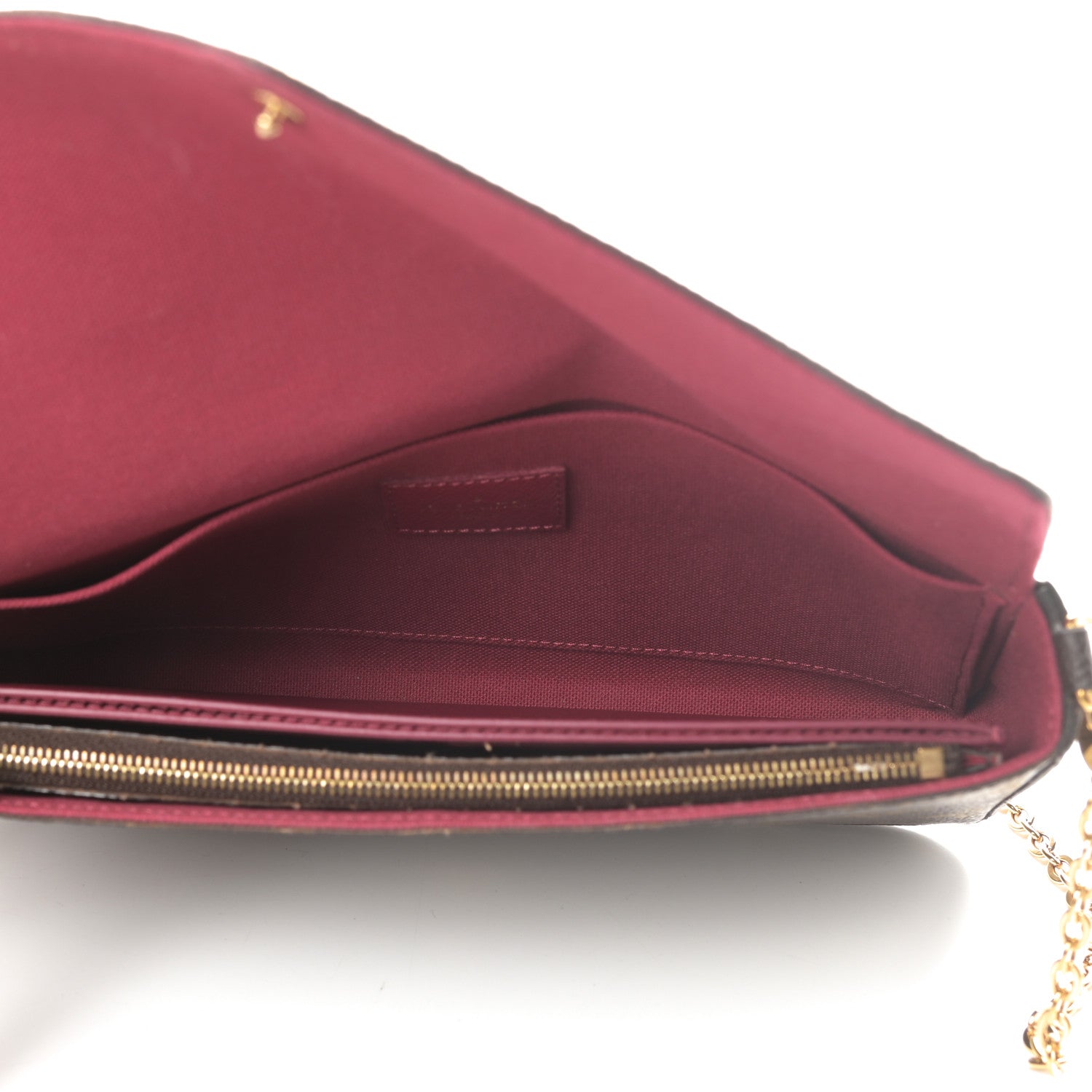 Louis Vuitton Monogram Pochette Felicie Chain Wallet Fuchsia 6 of 18