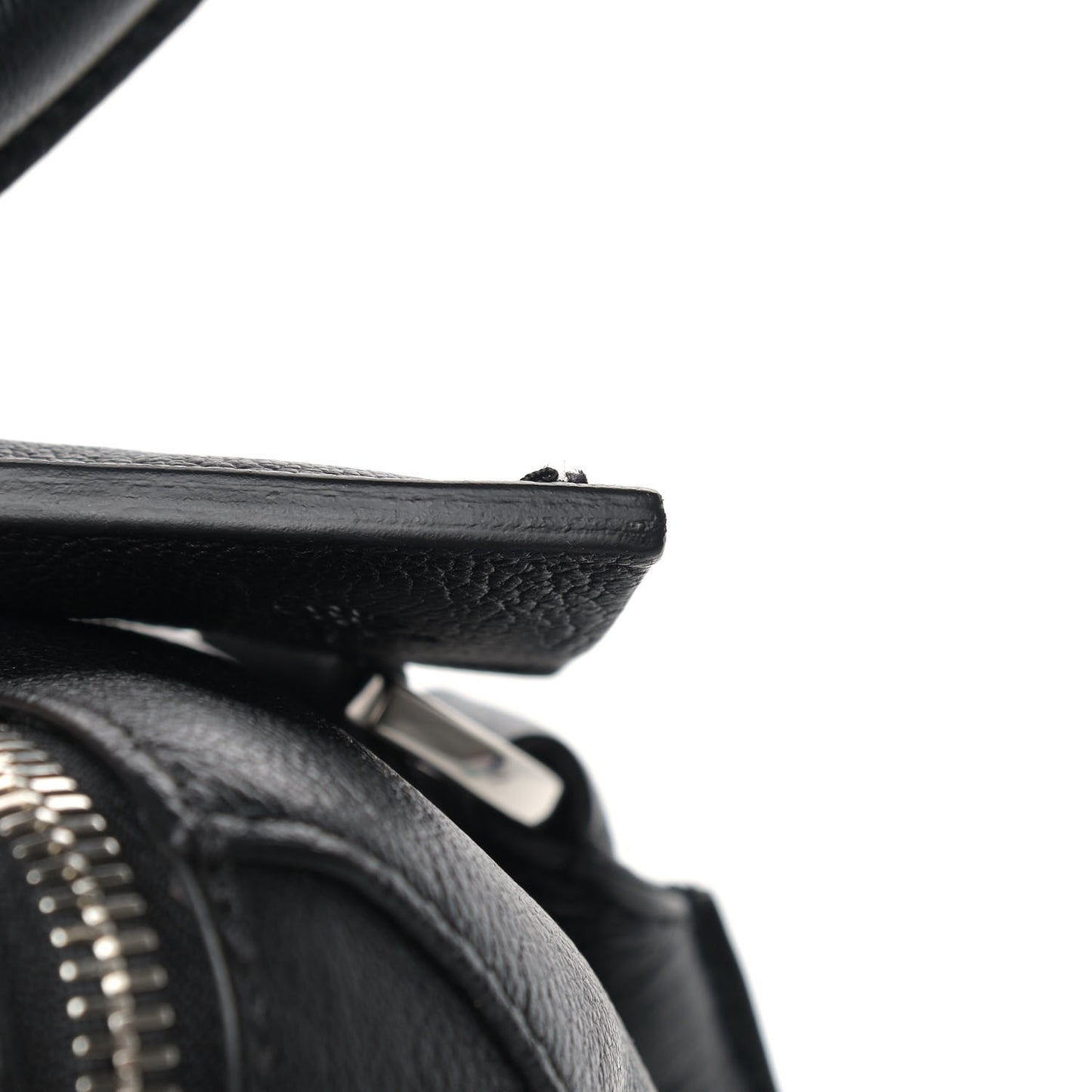 Glossy Goatskin Medium Del Rey Satchel Black