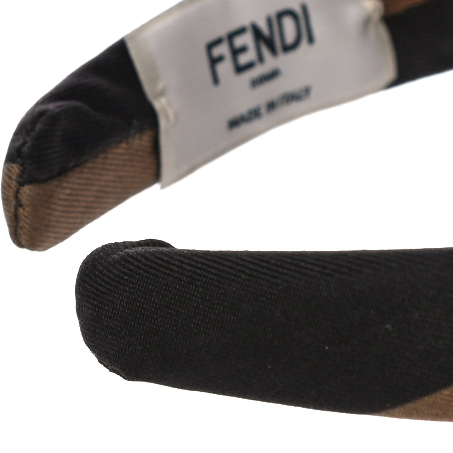 Fendi Silk Pequin Foulard Headband Tobacco 7 of 7