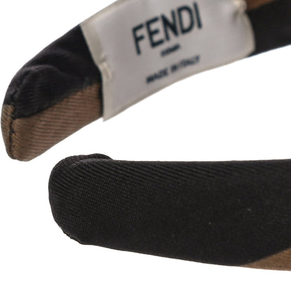 Fendi Silk Pequin Foulard Headband Tobacco 7 of 7