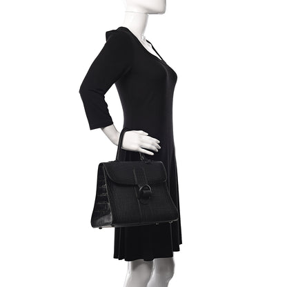 Delvaux Matte Alligator MM Brillant Satchel Black 2 of 11