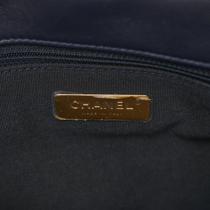 Chanel Lambskin Quilted Large Chanel 19 Flap Navy Blue 7 of 10