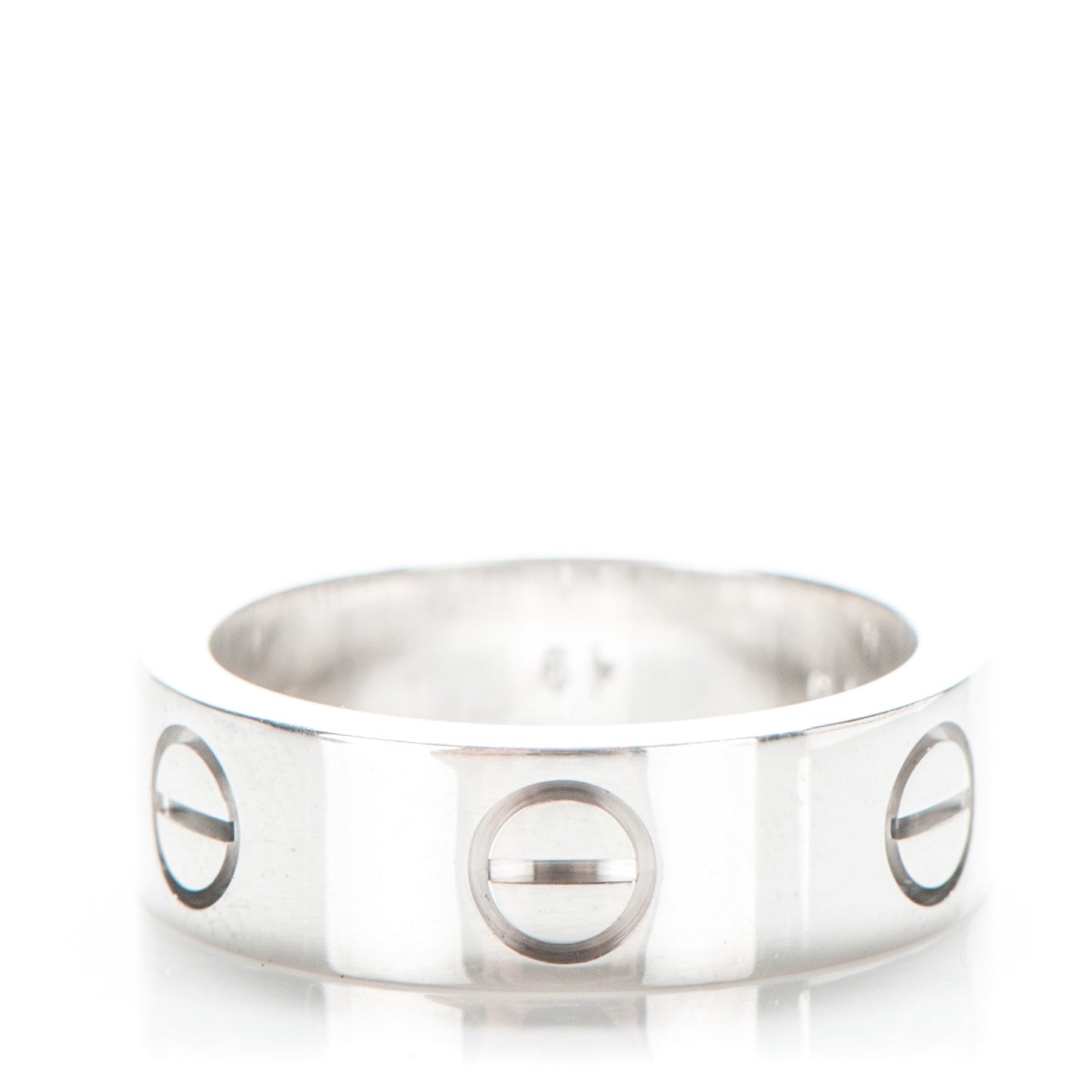 18K White Gold 5.5mm LOVE Ring 49 4.75