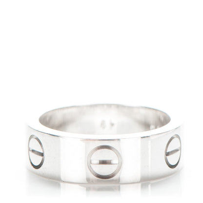 Cartier 18K White Gold 5.5mm LOVE Ring 49 4.75 1 of 5