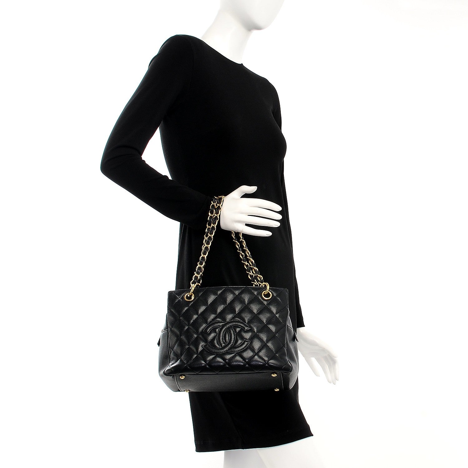 Chanel Caviar Quilted Petit Timeless Tote PTT Black 2 of 9